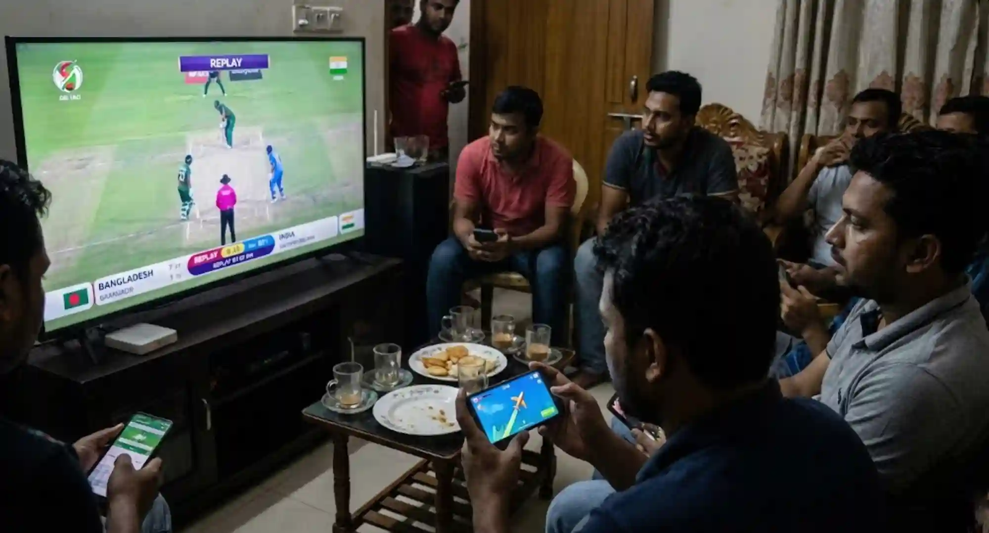 In Bogra, the Cricket is Watched with a Phone in Hand